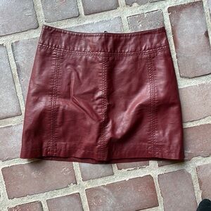 Free People Leather Skirt